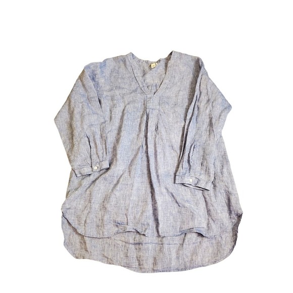L.L. Bean Linen Tunic Long line 1X - Picture 1 of 8